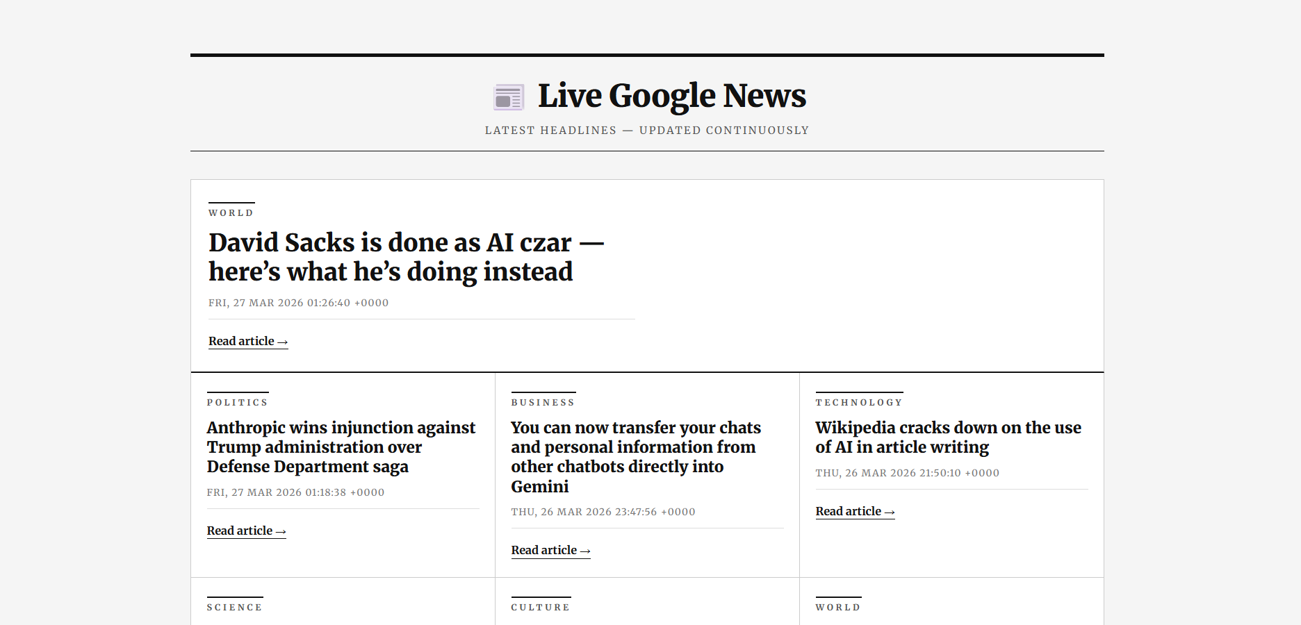 AI News Platform